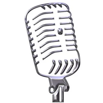 Silver Microphone Stock Illustration