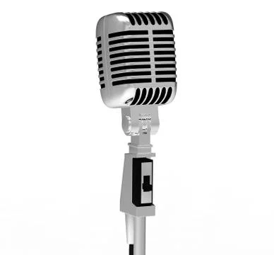 Silver Microphone Stock Illustration