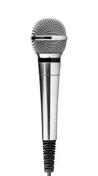 Silver microphone Stock Photos