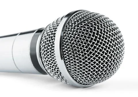Silver microphone Stock Photos