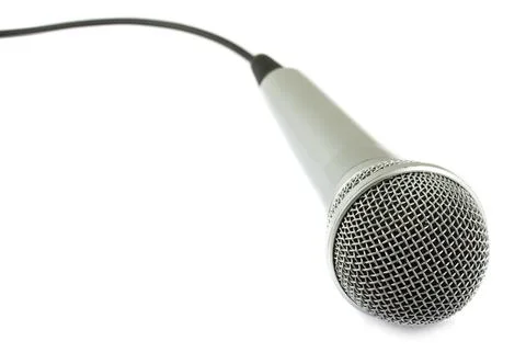 Silver microphone Stock Photos