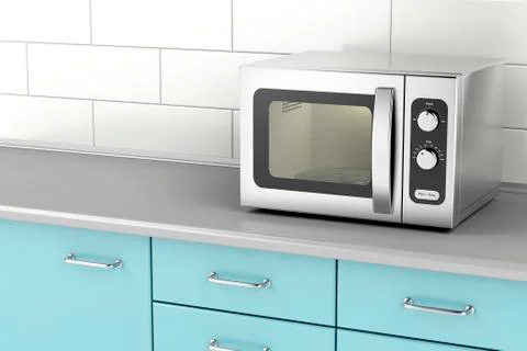 Silver microwave oven 스톡 일러스트