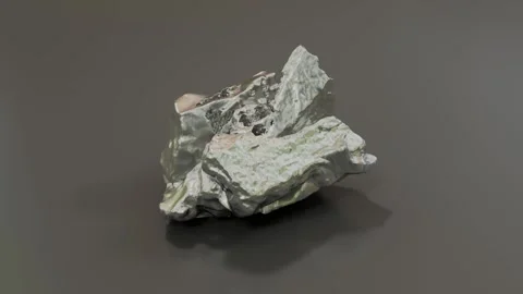 Silver Mineral Sample on Plain Background Stock Footage 310823135