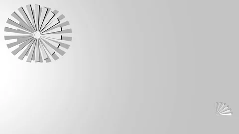 Silver minimalist flowers gradually plotted in circular motion on light gray Stock Footage 123178308