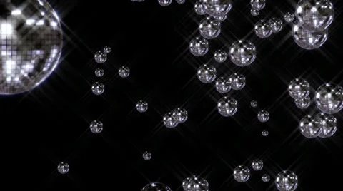 Silver MIrror Balls Falling Stock Footage 39421518