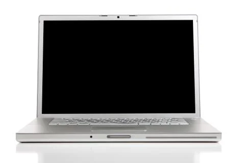 A silver modern computer Stock Photos