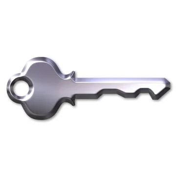Silver Modern Key Stock Illustration