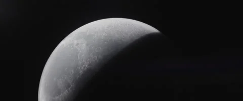 A silver moon Stock Footage 145870368