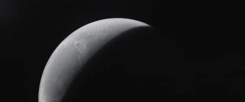 A silver moon Stock Footage 145870423