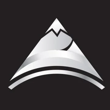 Silver mountain Stock Illustration