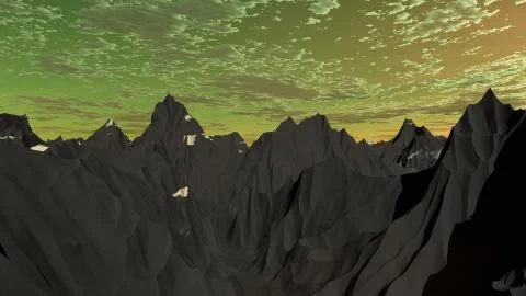 Silver Mountains Illustrazione stock