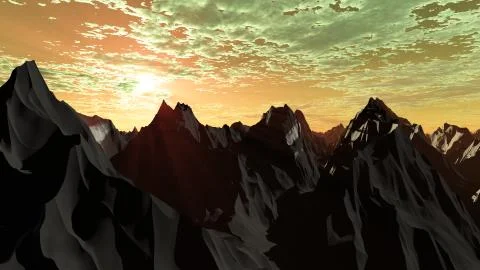 Silver Mountains Illustrazione stock