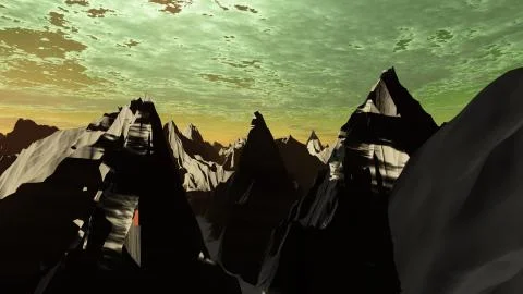 Silver Mountains Illustrazione stock