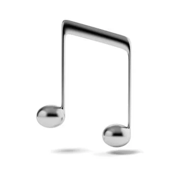 Silver music note イラスト素材