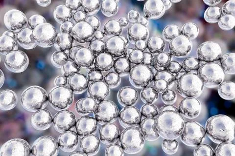 Silver nanoparticles, artwork Stock Illustration