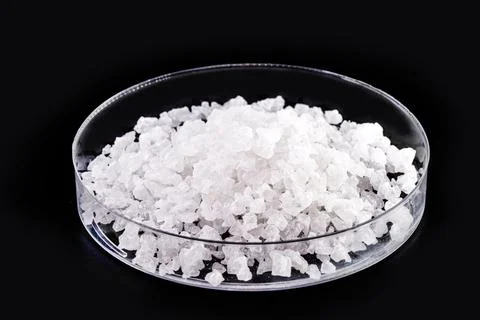 Silver nitrate potion, nitrate crystals used in the pharmaceutical industry Stock Photos