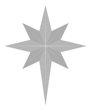 Silver north star Stock Illustration