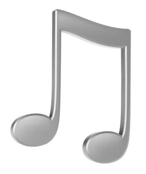 Silver note isolated on white Illustrazione stock