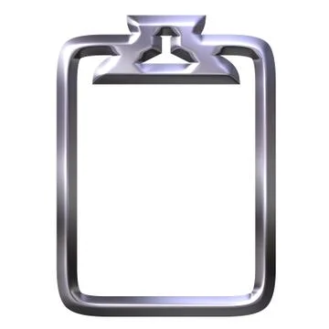 Silver Notepad Frame Stock Illustration