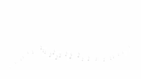 Silver notes wave white Stock Footage 220265940