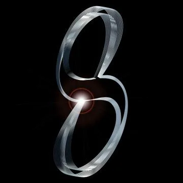 Silver Number Eight Illustrazione stock