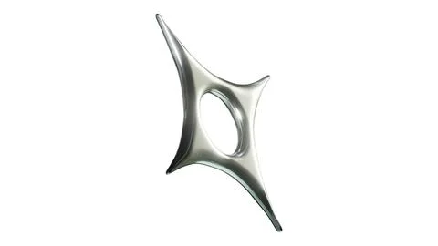 A silver object with a diamond shape Stock Illustration