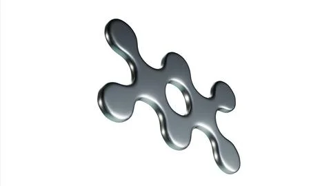 A silver object with a hole in the middle Stock Illustration