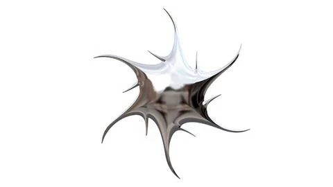 A silver object with a lot of spikes on it Illustrazione stock