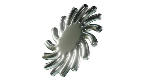A silver object with a spiral shape Stock Illustration