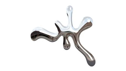 A silver object with a wavy shape Illustrazione stock