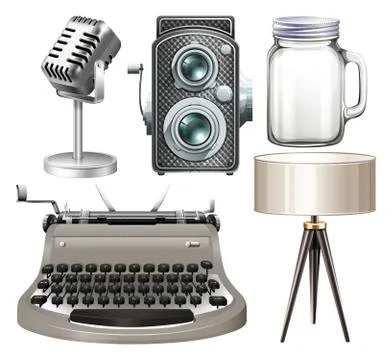 Silver objects イラスト素材