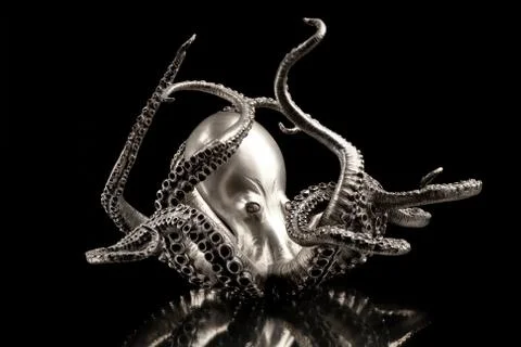 Silver Octopus. Stock Photos