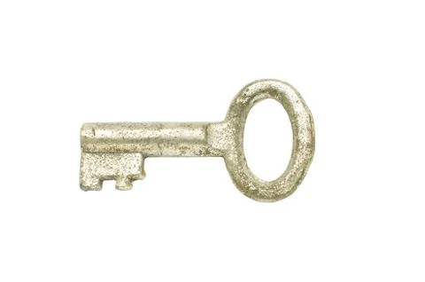 Silver old key Stock Photos