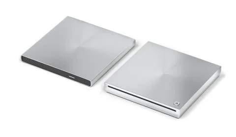 Silver optical disc drives Stock Illustration