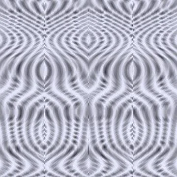 Silver ornamental geometric linear texture with wave effect. Illustrazione stock