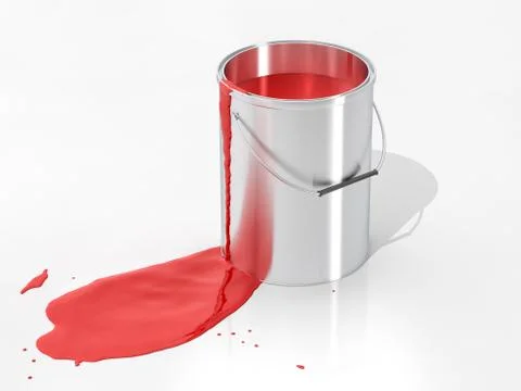 Silver Paint Bucket Stock Illustration