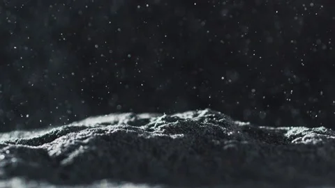 Silver paint particles fly in the air Видео 163523490