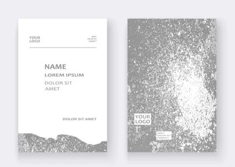 Silver paint splash, splatter explosion glitter artistic frame c Stock Illustration