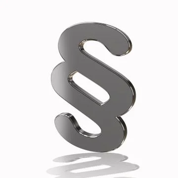 Silver paragraph symbol in 3d Stock Illustration