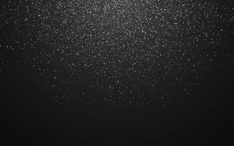 Silver particles. Glitter luxury effect. Falling confetti with soft light Stock Illustration