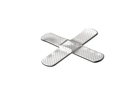 Silver patch like cross Stock Photos