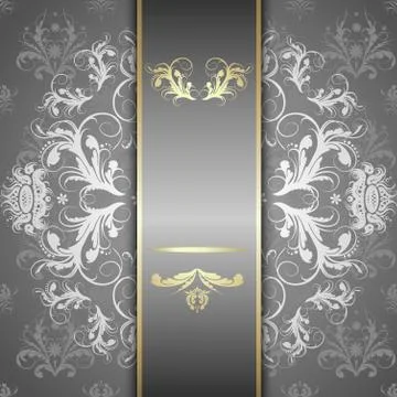 Silver pattern on a beautiful background Stock Illustration