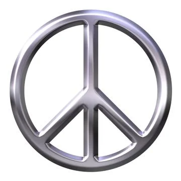 Silver Peace Symbol Stock Illustration