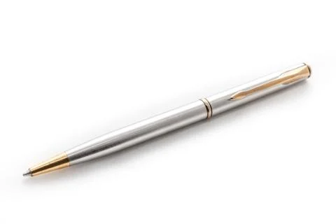 Silver pen Foto stock