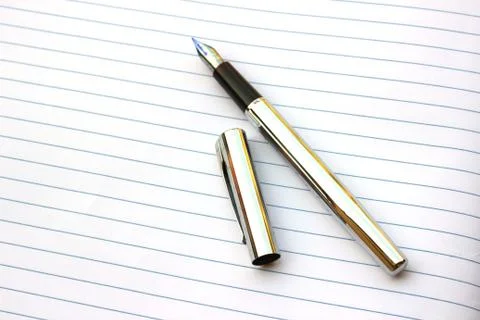Silver pen Stock Photos