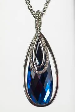 Silver pendant isolated on the white background Stock Photos