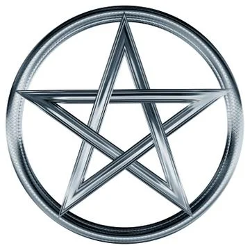 Silver pentagram Stock Illustration