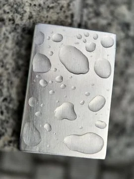 Silver pet paw print pattern on textured box Stock Photos