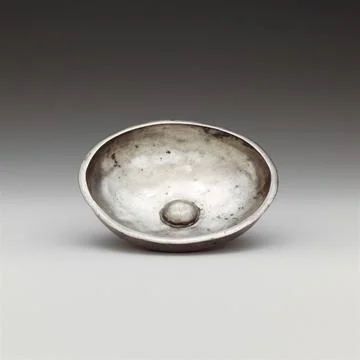 Silver phiale (libation bowl) ca. 23002000 B.C. Anatolian This vase, along .. Stock Photos