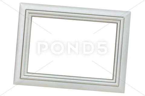 Silver picture frame Stock Photos